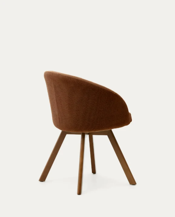 Marvin Swivel Chair Brown Chenille