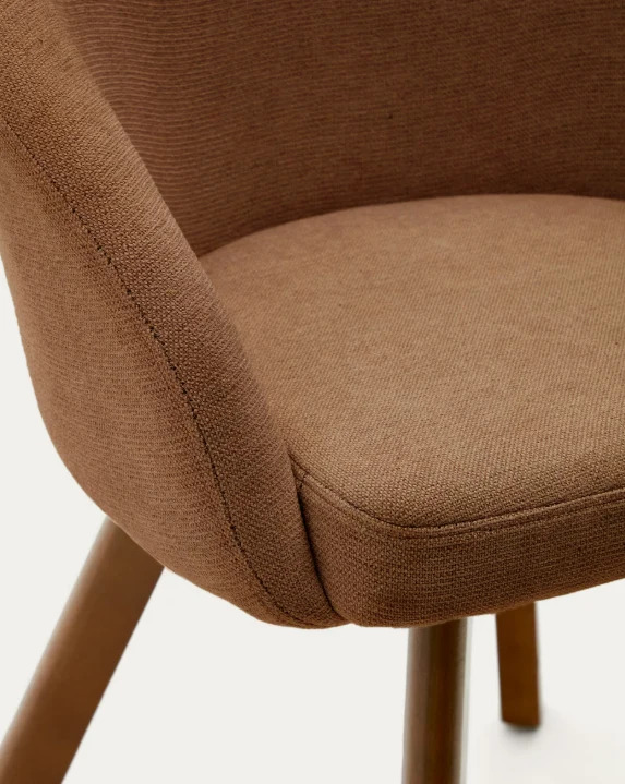 Marvin Swivel Chair Brown Chenille