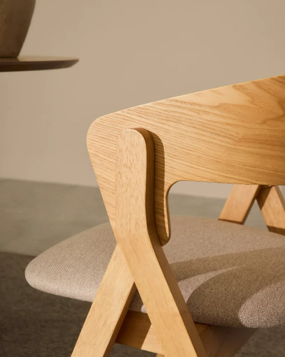 Godia Chair Natural & Beige Chenille