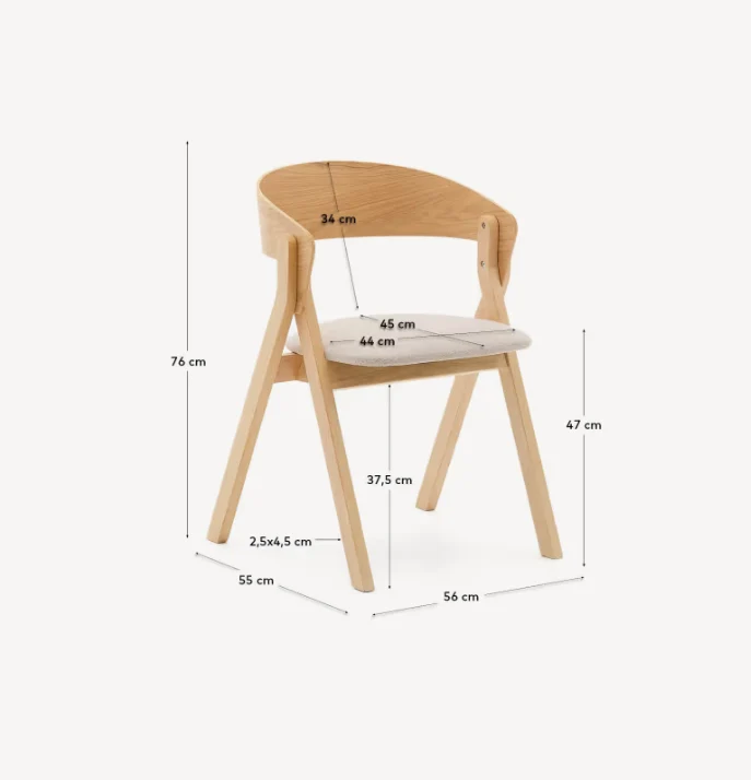 Godia Chair Natural & Beige Chenille