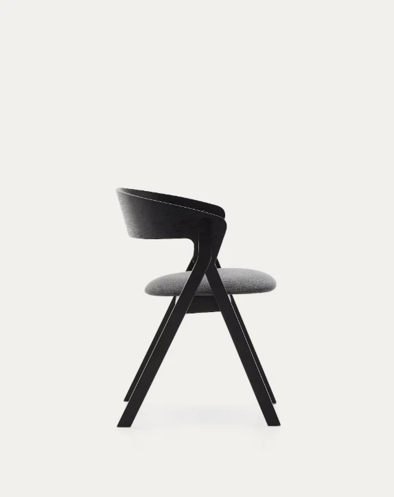 Godia Chair Black & Grey Chenille