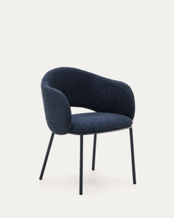 Maina Blue Chenille & Steel