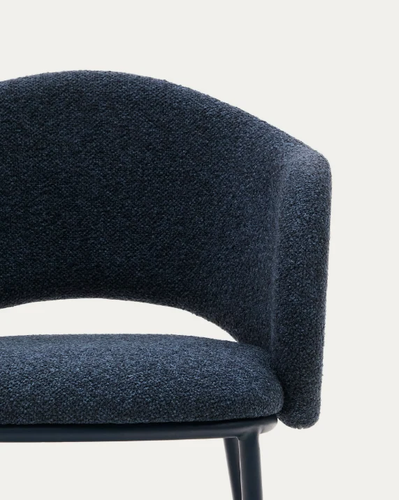 Maina Blue Chenille & Steel