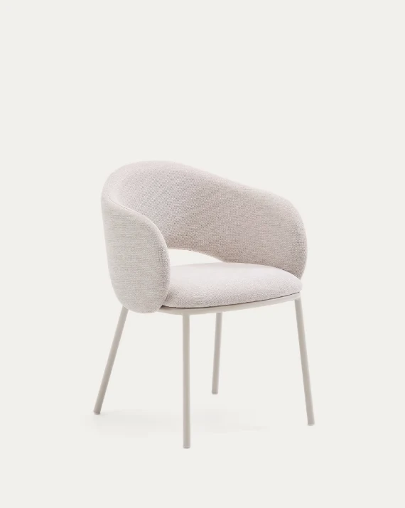 Maina Chair Beige & Steel