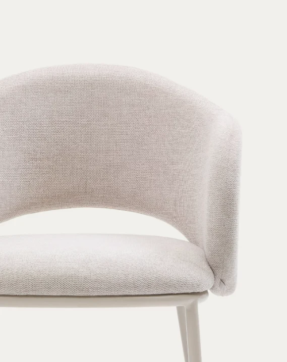 Maina Chair Beige & Steel