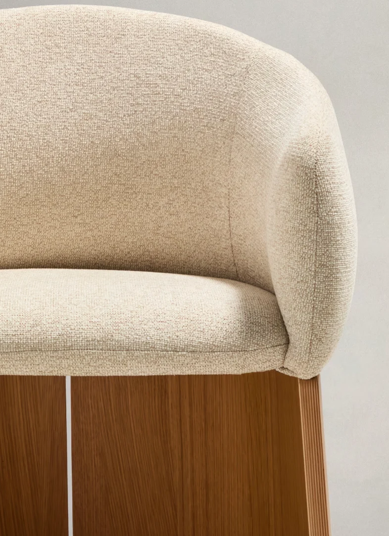 Bosca Chair Beige Chenille & Oak
