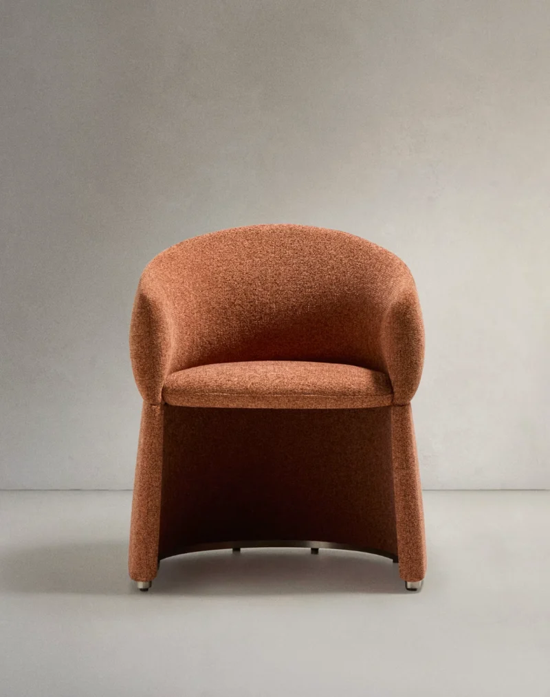 Bosca Chair Terracotta Chenille