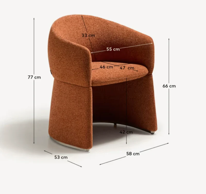 Bosca Chair Terracotta Chenille