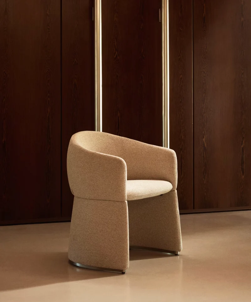 Bosca Chair Beige Chenille