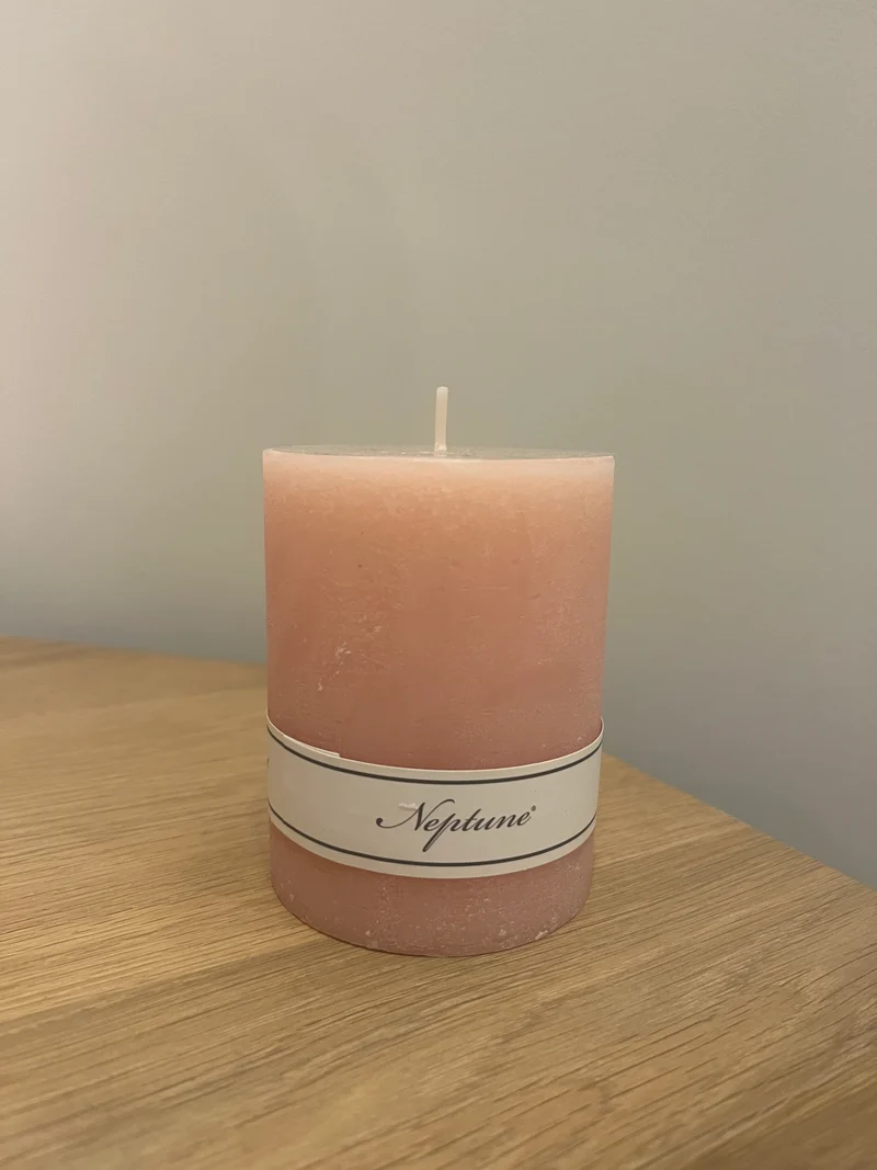 Blyton Pillar Candle 7 x 9 - Potters Pink