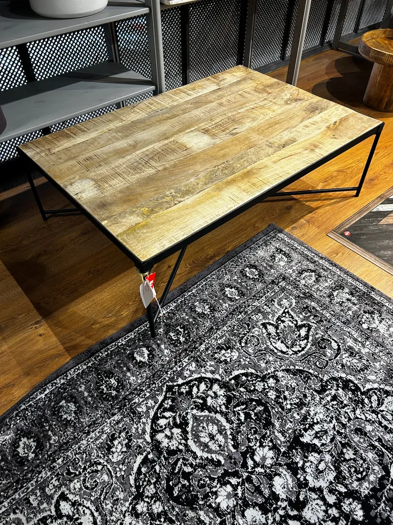Metal & Wood Coffee Table