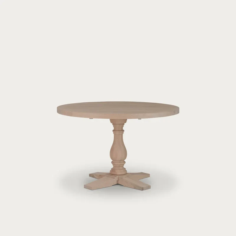 Balmoral Round Dining Table, Natural Oak