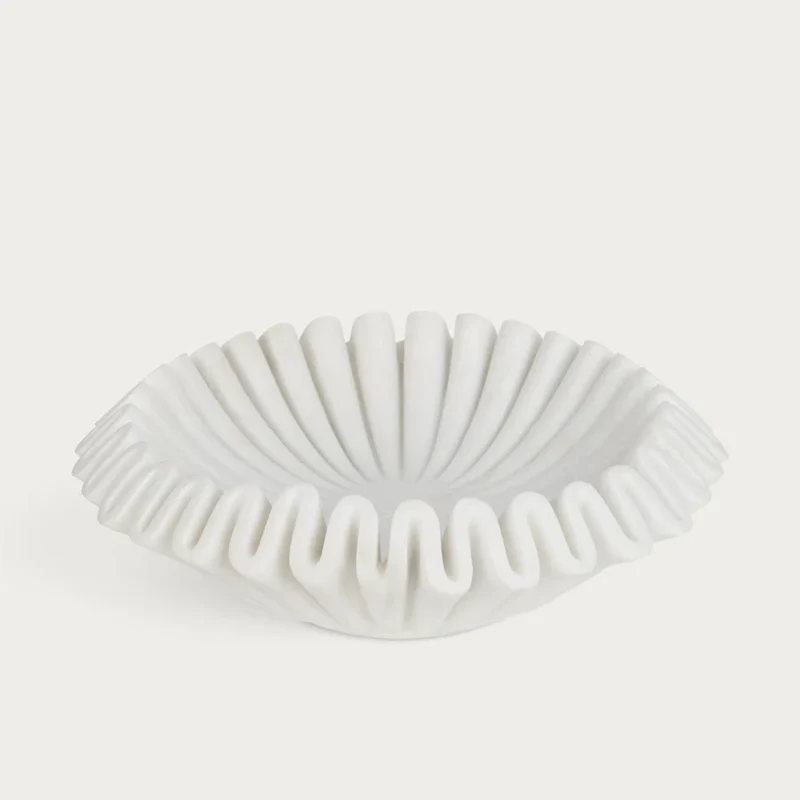 Malpas Scalloped Marble Bowl