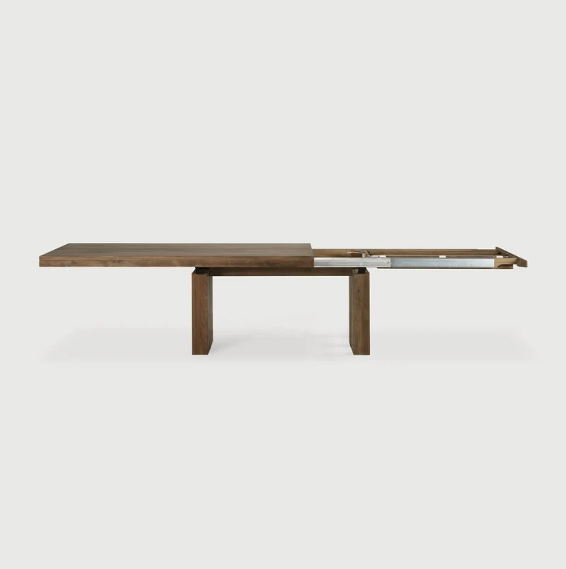 Double Extendable Dining Table Teak