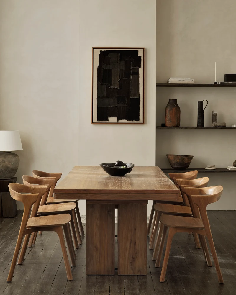 Double Extendable Dining Table Teak