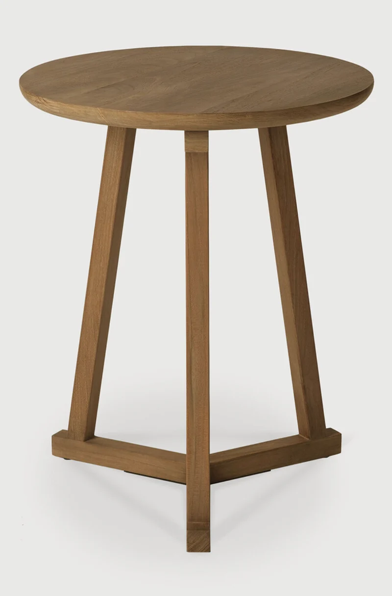 Teak Tripod Side Table
