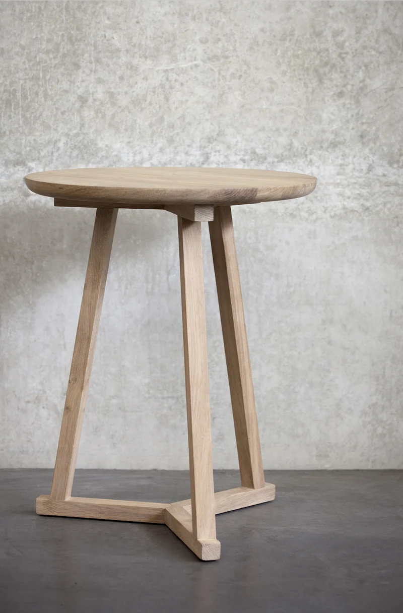 Oak Tripod Side Table