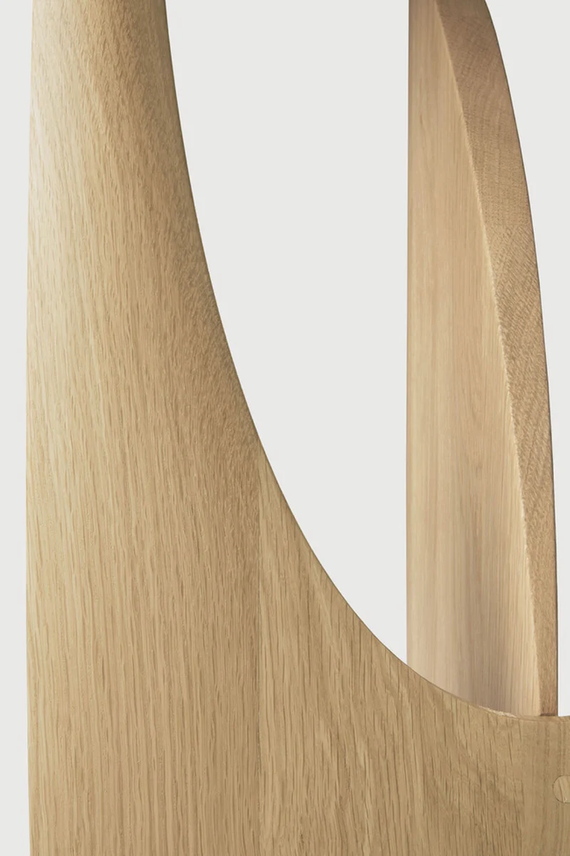 Oak Geometric Side Table