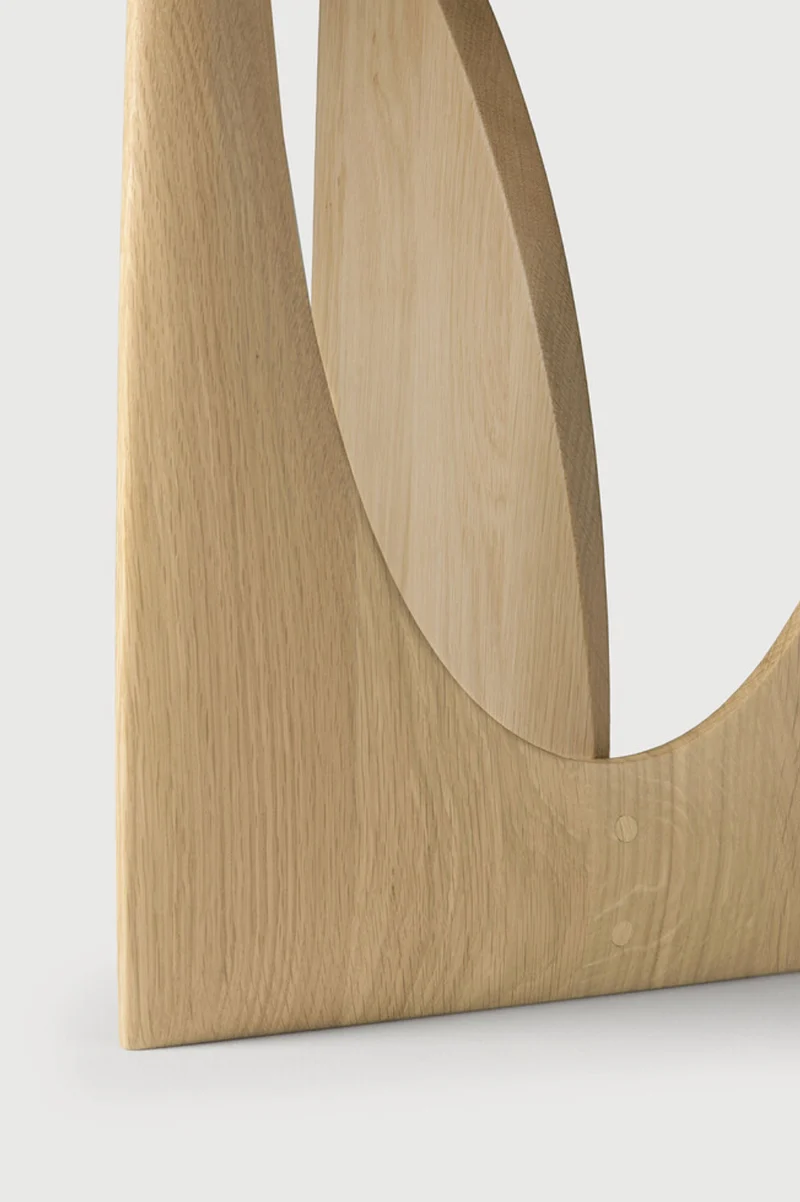 Oak Geometric Side Table