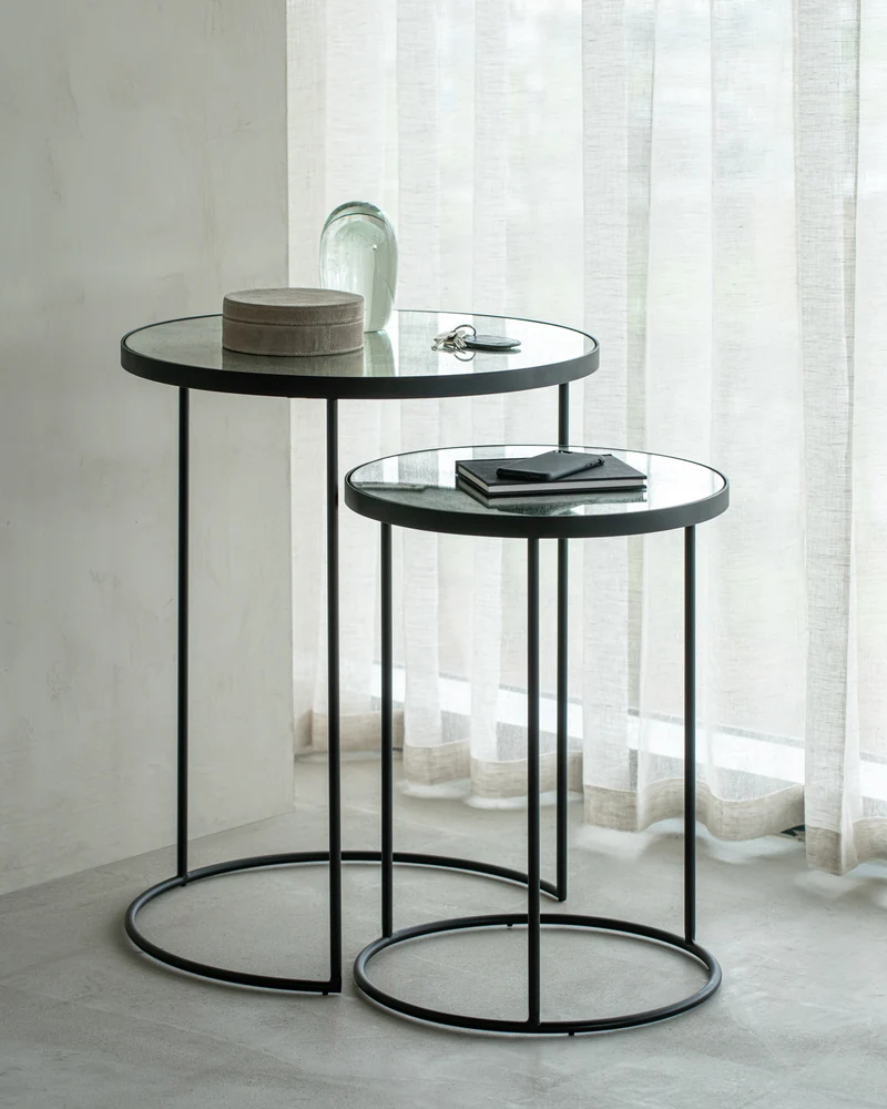 Nesting Side Table Set - Clear