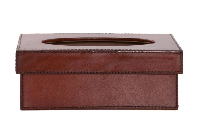 Manhattan Leather Tissue Box