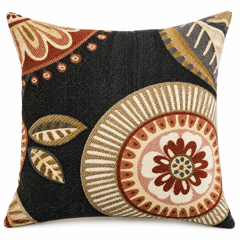 Coussin décoratif brodé Naya - 50x50