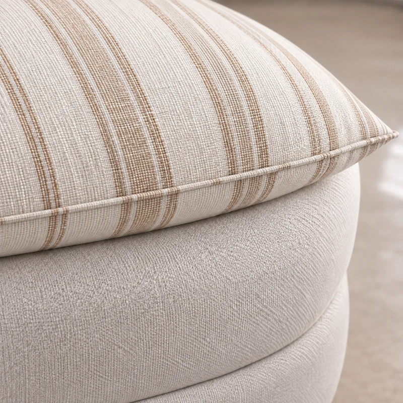 POUF ROMA AVEC SURCOUSSIN RAYURE