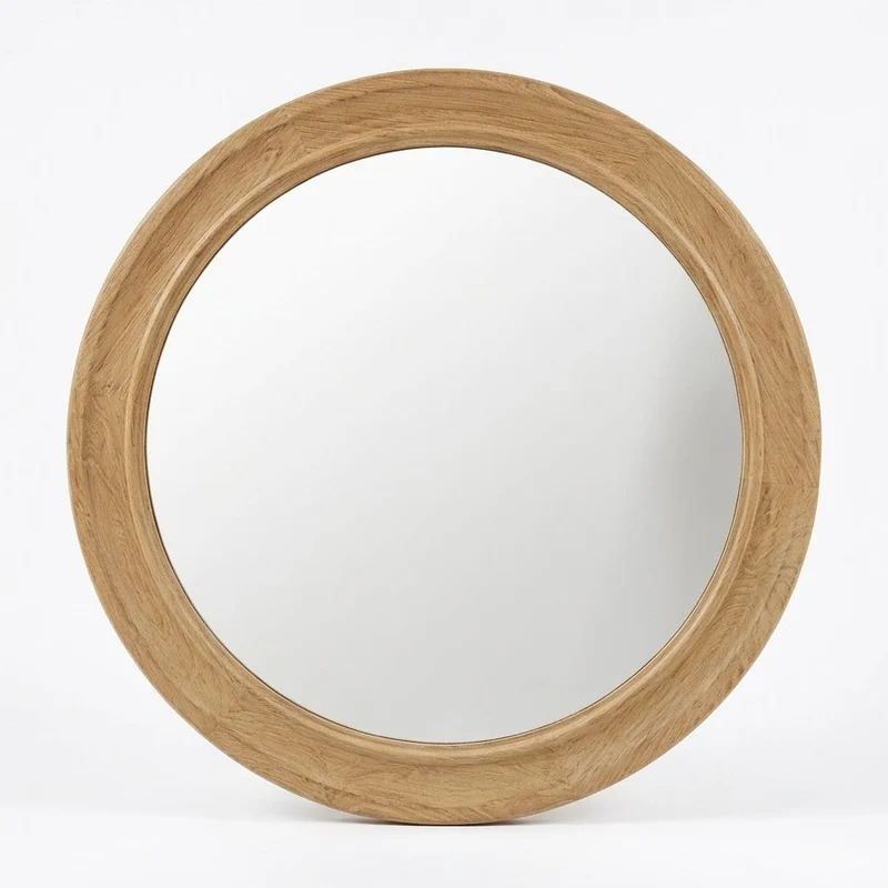 Miroir en Orme Recyclé Rond XXL