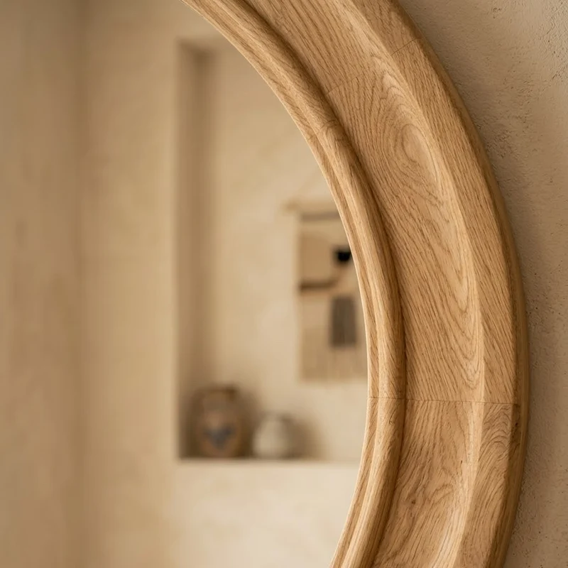 Miroir en Orme Recyclé Rond XL