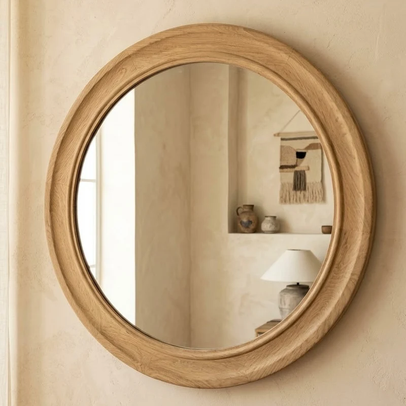 Miroir en Orme Recyclé Rond XL