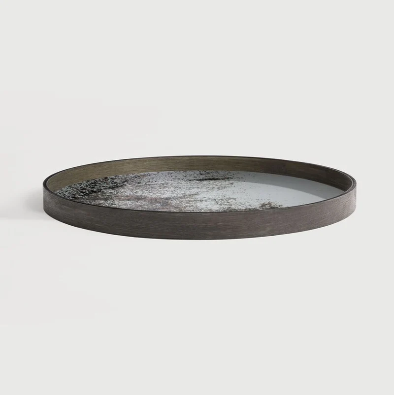 Aged Mirror Tray Large