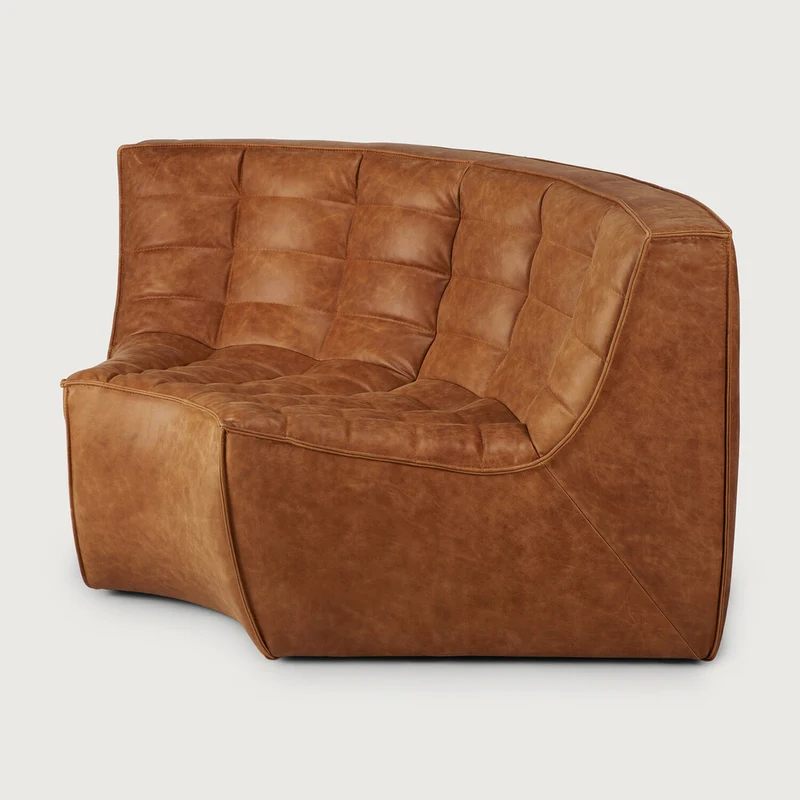 N701 Sofa Round Corner - Old Saddle