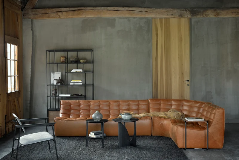 N701 Sofa Round Corner - Old Saddle
