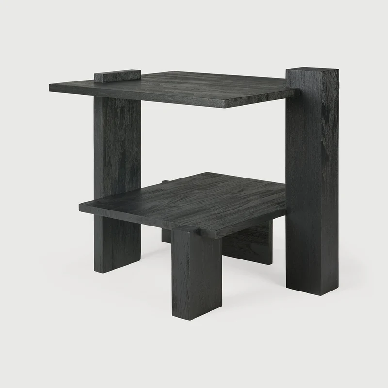 Teak Abstract Side Table