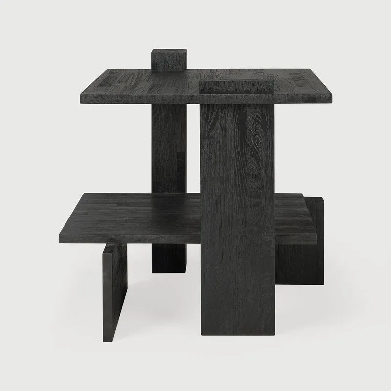 Teak Abstract Side Table