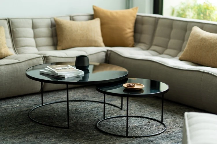 Nesting Coffee Table Set Charcoal