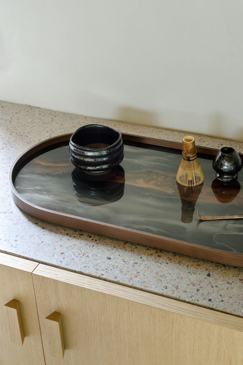 Bronze Organic Glass Tray