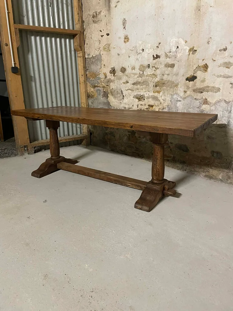 Table de monastère en chêne massif 200 cm
