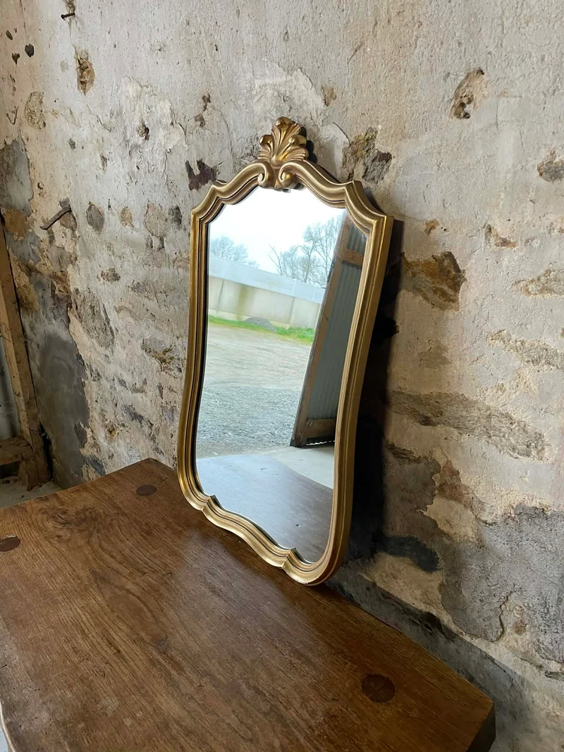 Miroir ancien doré style Louis XV