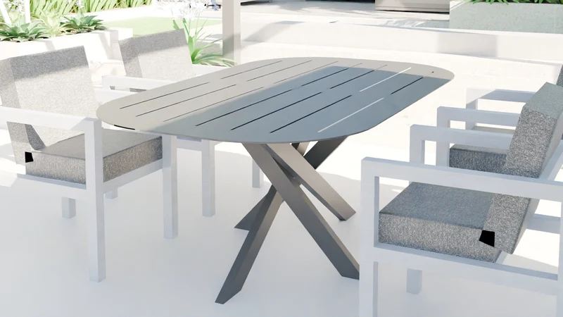 Table d'extérieur en métal