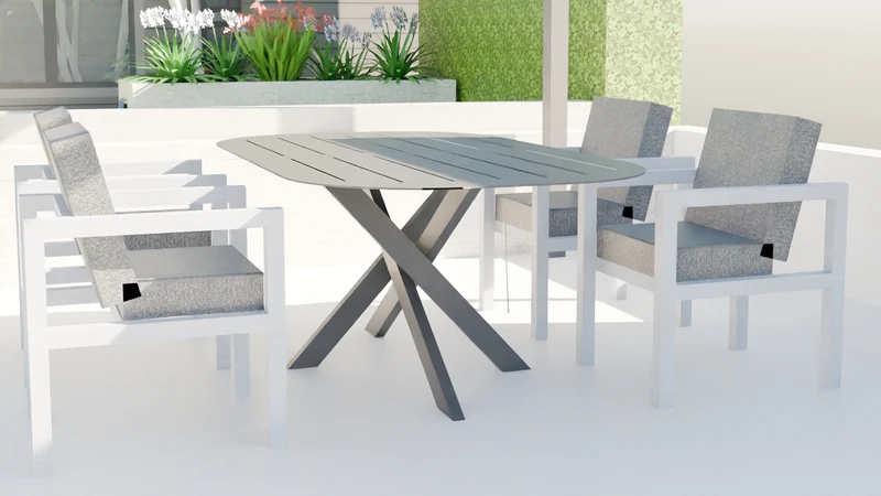 Table d'extérieur en métal