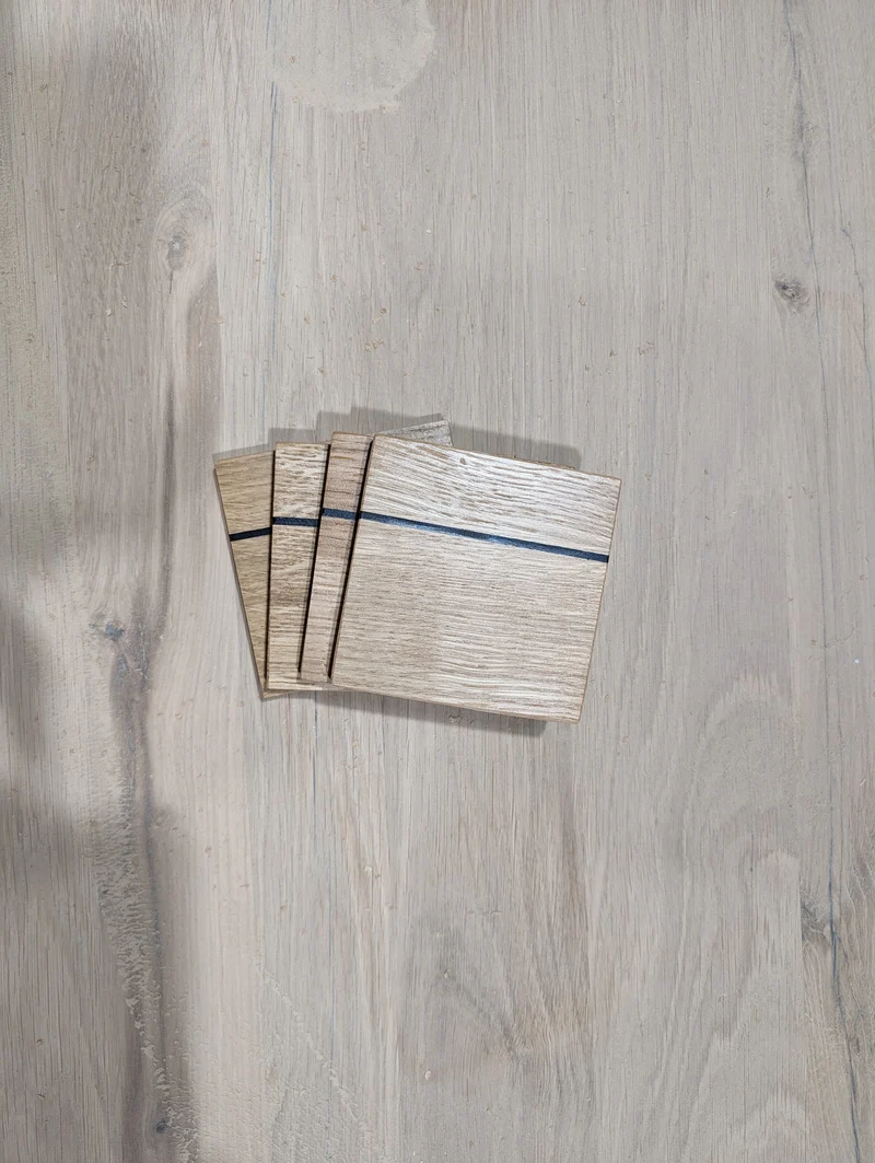 Dessous de verre en bois recyclé - Lot de 4