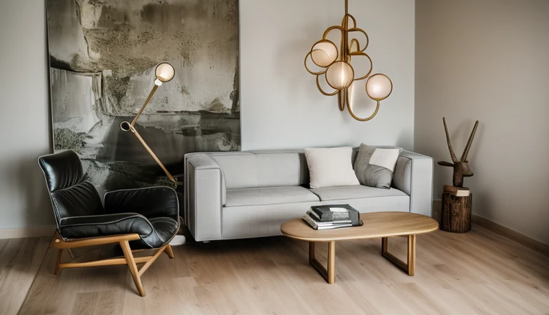 Pieds de table basse en bois rustique