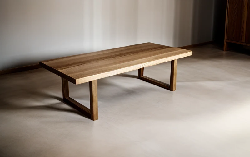 Pieds de table basse en bois rustique