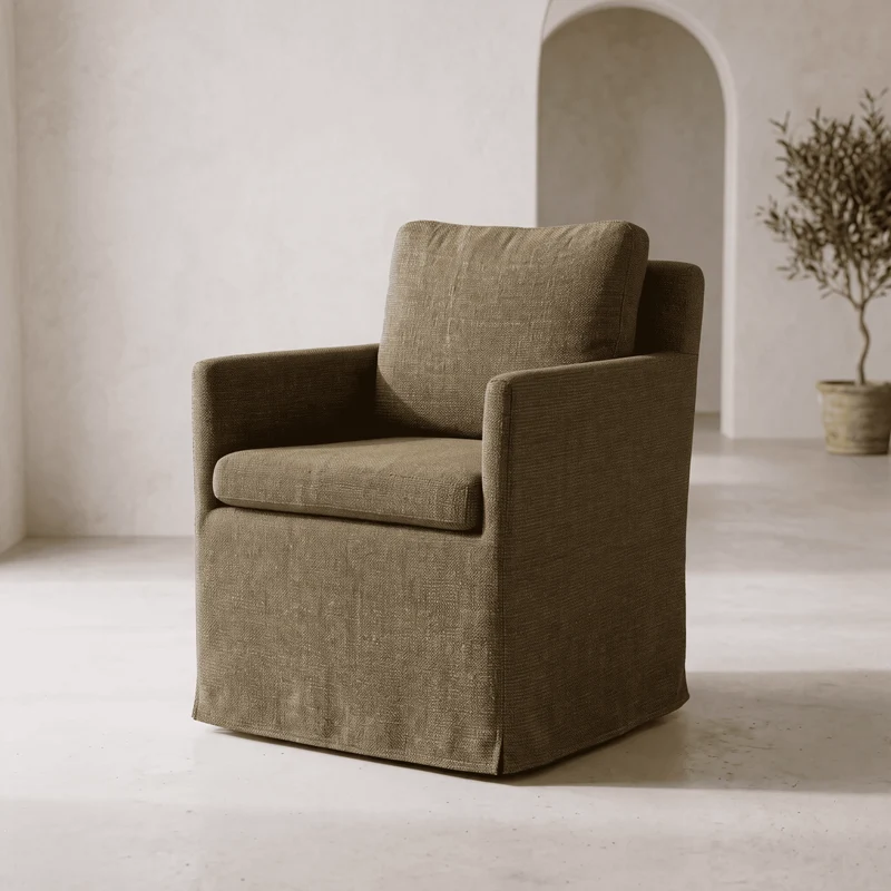 Fauteuil Carmel Lin Kaki