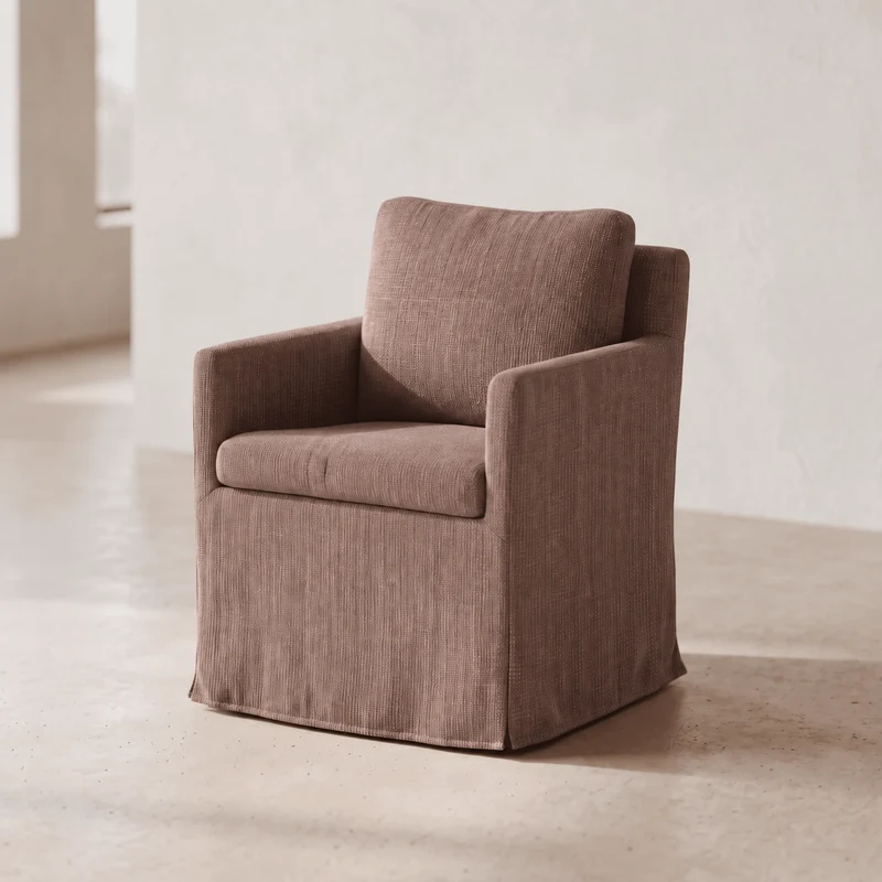 Fauteuil Carmel Lin Chocolat