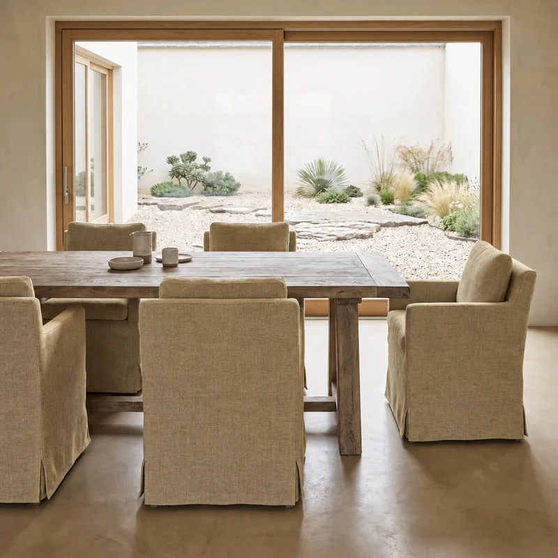 Fauteuil CARMEL Lin Beige