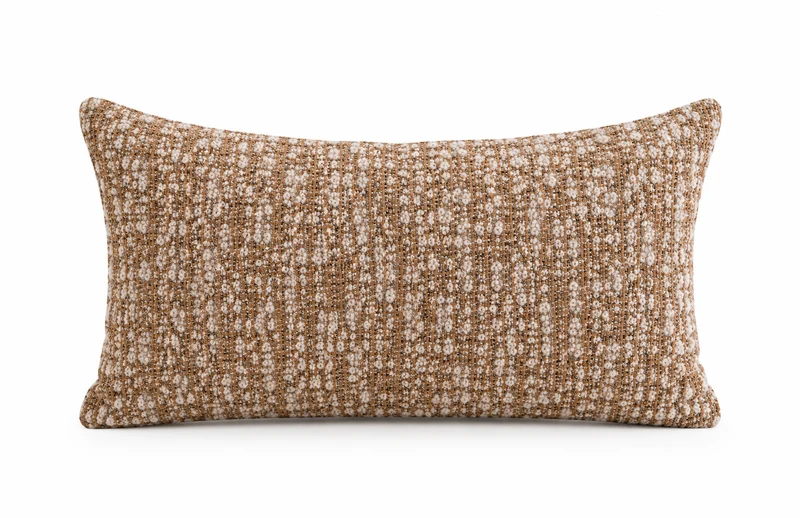 Coussin MAELIA Brun et écru texturé 44 × 35