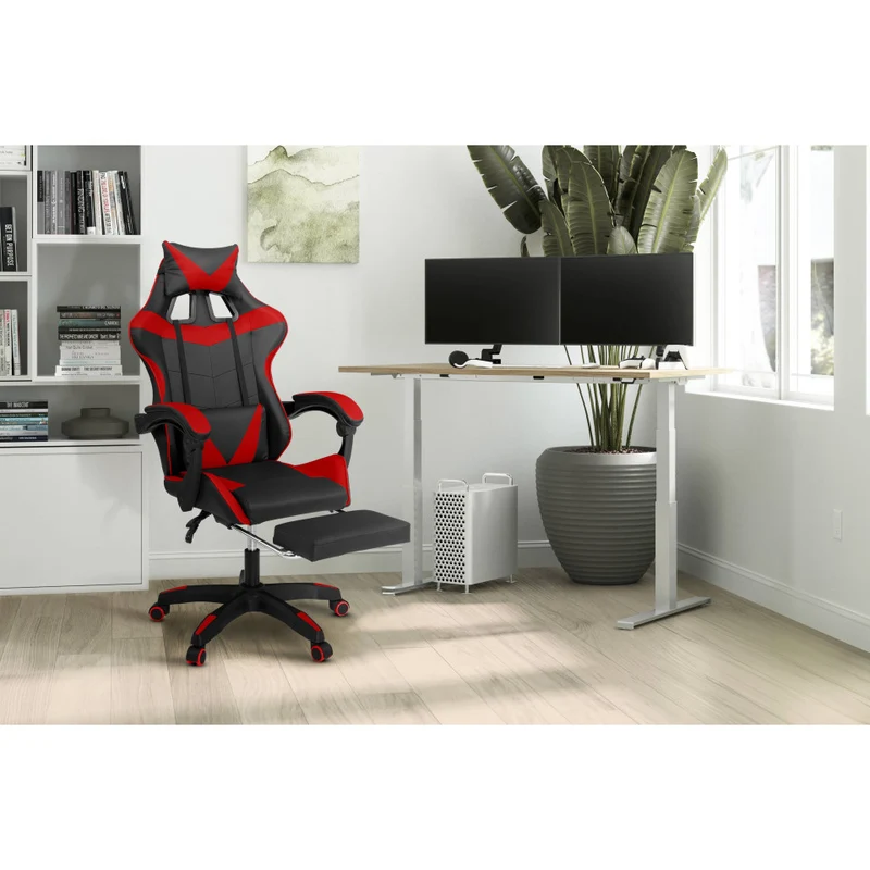 Fauteuil de bureau spécial gaming noir et rouge