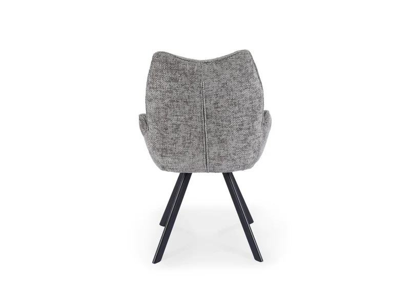 Chaise pivotante avec accoudoirs en tissu gris TALIA